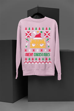 UGLY Meh! Christmas Cat | Vintage Christmas | Retro Era | Festive Feline | Quir