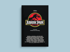 Jurassic Park Canvas Print | Film Poster Design | Featuring Lead Actor's Name