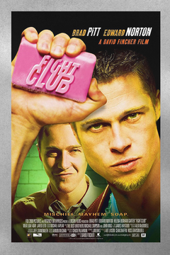 Fight Club Edward Norton Brad Pitt Premium Gloss Poster | Film Design | Cult Classic Art Print | Movie Memorabilia