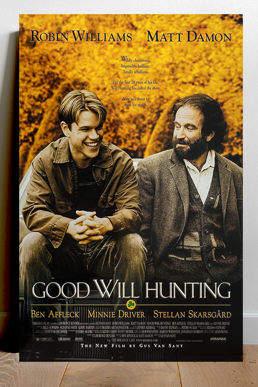 Good Will Hunting Matt Damon Poster | Film Memorabilia Art Print | Vintage Movie Poster Decor for Home Theater