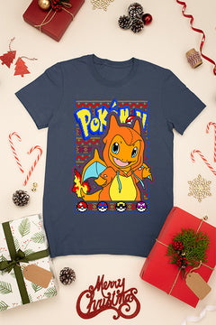 KIDS UGLY "Charmander Christmas Blast" T-shirt | Pokemon Charmander Holiday