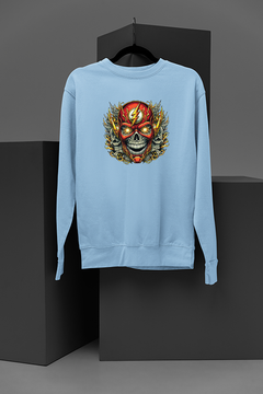 "Flash Skull Tattoo Sweatshirt | DC Comics Inspired | The Flash Cartoon Design"