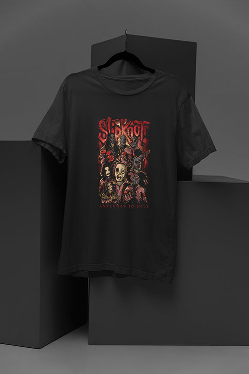 Slipknot Antennas To Hell | Vintage Rock Band Tee | Nu Metal Craze | Corey Taylor | Joey Jordison | Metal Music Merch | 2000s Metal Revival | Slipknot Memorabilia
