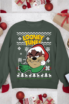 UGLY Taz Tasmanian Devil Christmas Sweatshirt | Looney Tunes | Vintage