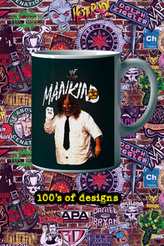 MANKIND 11oz Mug | WWE Mick Foley MANKIND Design | Wrestling Fan Collector Item