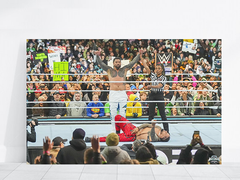 Wrestlemania 40 Canvas Print | Jey Uso Defeats Jimmy Design | WWE Wrestling Art | Sports Fan Decor | Wrestlemania Memorabilia