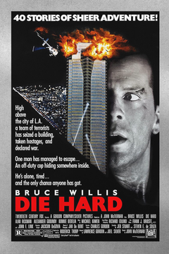 Die Hard Bruce Willis Premium Gloss Poster | Film Memorabilia Design | Action Movie Art Print