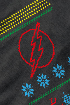 UGLY Flashy Christmas Delight | DC The Flash Logo | Holiday Speedster Fun | Retro Era