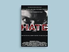 La haine Canvas Print Vincent Cassel Hubert Koundé Film Poster Wall Art Decor | French Movie Artwork Print | Urban Street Style Decor Art | Large Format La haine Design Canvas Print