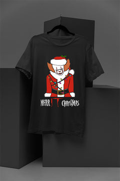 UGLY Yet Festive Pennywise from IT Christmas T-Shirt | Horror Clown | Stephen King | Red