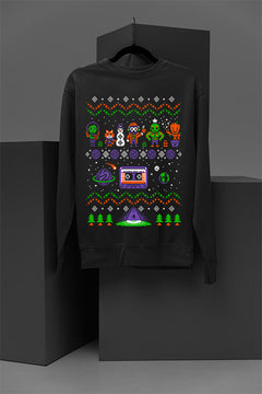 UGLY Retro Guardians of the Galaxy Crew Cassette Tape Christmas Sweatshirt | Marvel-inspired Vintage Holiday Swe
