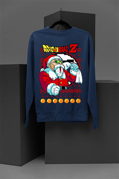 UGLY Roshi Christmas Chaos | Dragon Ball Z Santa Sweatshirt | Festive Anime Wear | Retro
