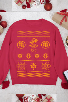 UGLY Dragon Ball Goku Christmas Chaos Sweatshirt | Goku Christmas Sweater | Festive Dragon Ball Z