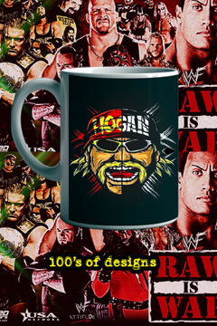 Hulk Hogan NWO Split Face Mug | 11oz Wrestling Icon Cup | Classic vs. Hollywood Tribute