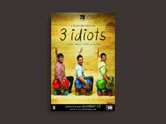 3 Idiots Canvas Print featuring Aamir Khan | Film Memorabilia | Bollywood Movie Art Print