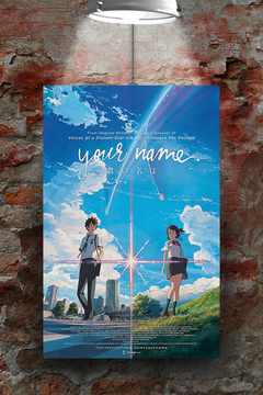 Your Name Premium Gloss Poster | Anime | Film Poster | Japanese Animation | Your Name Design | Mitsuha | Taki | Home Decor