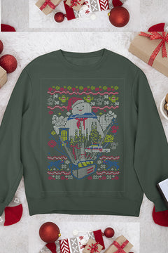 UGLY Retro Marshmallow Man Ghostbusters Christmas Sweatshirt | Vintage 80s Icon | Xmas