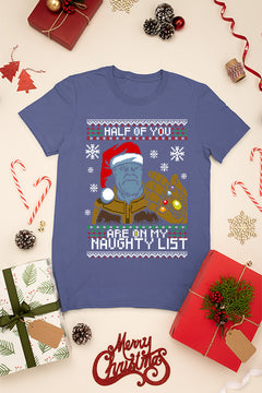 KIDS UGLY: Thanos on the Naughty List Christmas T-shirt | Marvel Thanos |