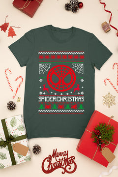 UGLY Spiderman SpiderChristmas | Festive Marvel Christmas Tee | Retro Spiderman Xmas Shirt |