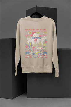 UGLY Retro Marshmallow Man Ghostbusters Christmas Sweatshirt | Vintage 80s Icon | Xmas