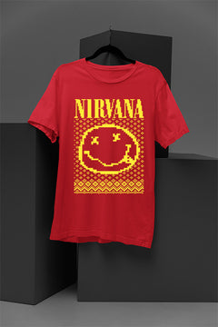 UGLY Classic Nirvana Band Logo & Iconic Smiley Face Christmas Tee | Grunge Style |