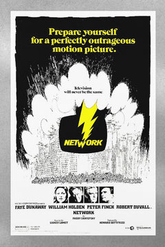 Network Peter Finch | Gloss Wall Art | Iconic Movie Poster | Cinematic Home Décor | Film Lover Gift | Classic Film Print | Network Poster for Fans | Retro Movie Memorabilia | 70s Cinema Artwork | Stylish Wall Design