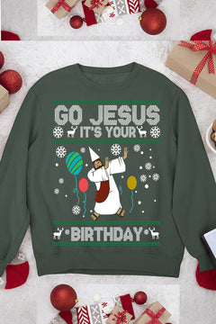 "Holy Night" Jesus Birthday Christmas Sweatshirt | Retro | Nativity Scene | Bethlehem |