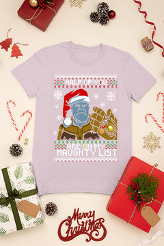 KIDS UGLY: Thanos on the Naughty List Christmas T-shirt | Marvel Thanos |