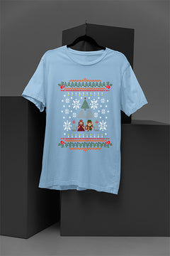 UGLY Christmas Shirt: Zelda's Festive Hyrule Adventure | Link | Triforce | Christmas