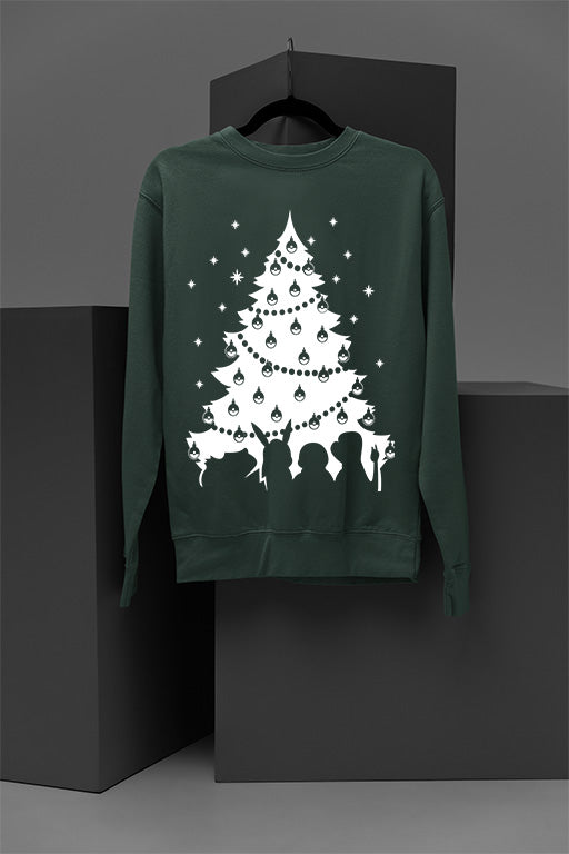 UGLY Pokemon Christmas Tree Design | Festive Christmas Sweatshirt | Pikachu Holiday Cheer | Retro Nintendo Christmas