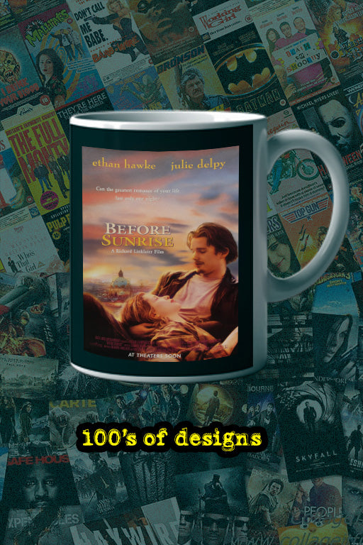 Before Sunrise 11oz Mug Ethan Hawke Julie Delpy Poster | Film Memorabilia Design