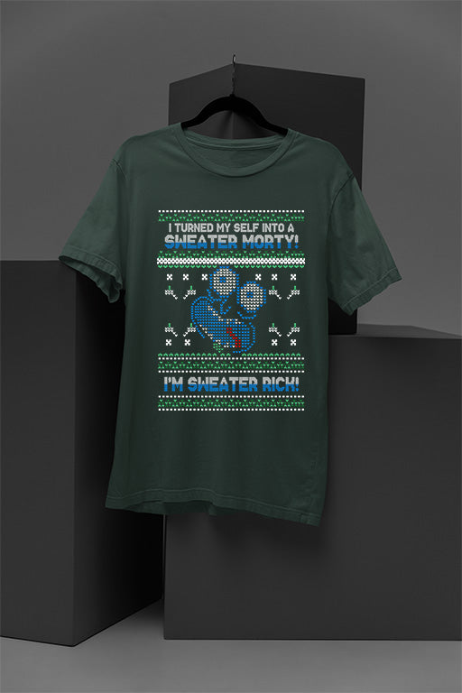 UGLY Dimensional Rick Christmas T-Shirt | Rick and Morty | Portal Adventures | Interdimensional