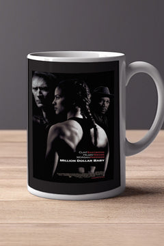 Million Dollar Baby 11oz Mug | Film Memorabilia | Clint Eastwood Hilary Swank | Movie Poster Design