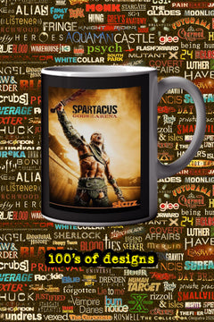 Spartacus 11oz Mug | TV Show Tribute | Poster Design | Action Drama | Spartacus TV Series | Lead Actor's Name