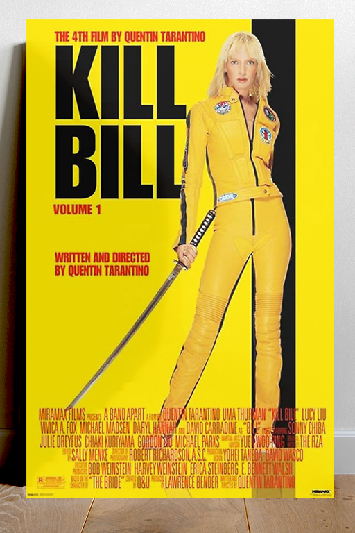 Kill Bill Vol 1 Uma Thurman Premium Gloss 24x36 inch Poster | Quentin Tarantino Film Art Print