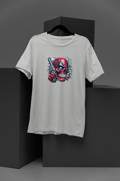 "Merc with a Gun Tee | Marvel-Inspired Skull Shirt | Deadpool Graphic | Badass Smoke Design"