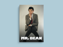 "Mr. Bean Canvas Print Featuring Rowan Atkinson | TV Show Art | Iconic Comedy Design"