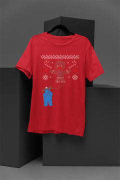 UGLY Festive Cookie Monster Christmas T-Shirt | Retro Holiday Splurge | 90s Nost