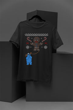 UGLY Festive Cookie Monster Christmas T-Shirt | Retro Holiday Splurge | 90s Nost