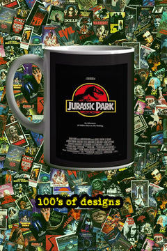 Jurassic Park 11oz Mug | Film Memorabilia | Jurassic Park Design | Lead Actor's Name