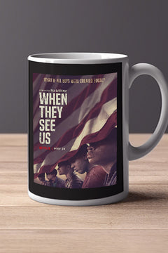 When They See Us 11oz Mug featuring Jharrel Jerome | TV Show Poster-design Merch | Netflix Series Collectible Cup