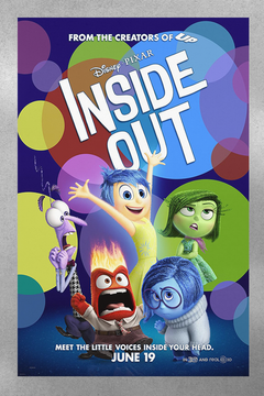 Inside Out - Premium Gloss Poster of Amy Poehler | Joy | Sadness | Anger | Disgust | Fear | Film Movie Design