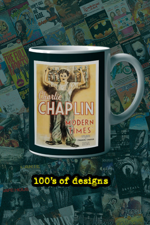 Modern Times 11oz Mug Charlie Chaplin | Vintage Film Memorabilia Design