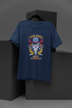 Lynryd Skynrd Support Southern Rock Band Tee | Vintage 70s Style | Retro Music Shirt | Inspired by Lynryd Skynrd | Rock 'n' Roll Fashion | Classic Southern Rock Gear | Distressed Graphic Design | Retro