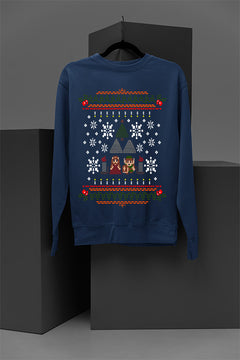 Zelda's Festive Hyrule Adventure Sweatshirt | Link | Triforce | Christmas