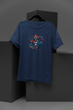 "Spider-Skeleton Showdown Tee | Marvel-Inspired Evil Suit Graphic | Unique Spidey Style Shirt"