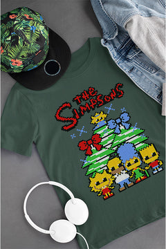 KIDS UGLY: The Simpsons Retro Christmas | Vintage Cartoon Tee | Kids Ugly Sweater
