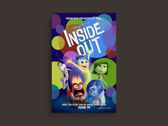 Inside Out Canvas Print Featuring Amy Poehler |Film Inside Out Design | Movie Poster Wall Art