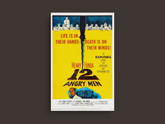 12 Angry Men Canvas Print | Classic Film Decor | Henry Fonda Wall Art | Movie Memorabilia Print | Film Lover Gift