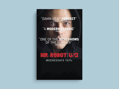 Mr. Robot Canvas Print | Rami Malek | TV Show Wall Art Poster DecordrFc